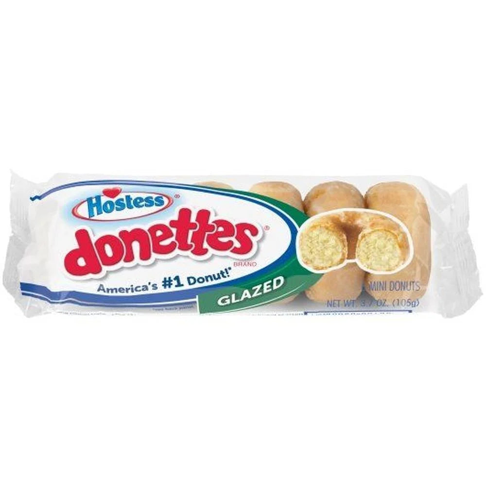 Hostess Donettes Glazed Mini Donut, 3.7 Ounce