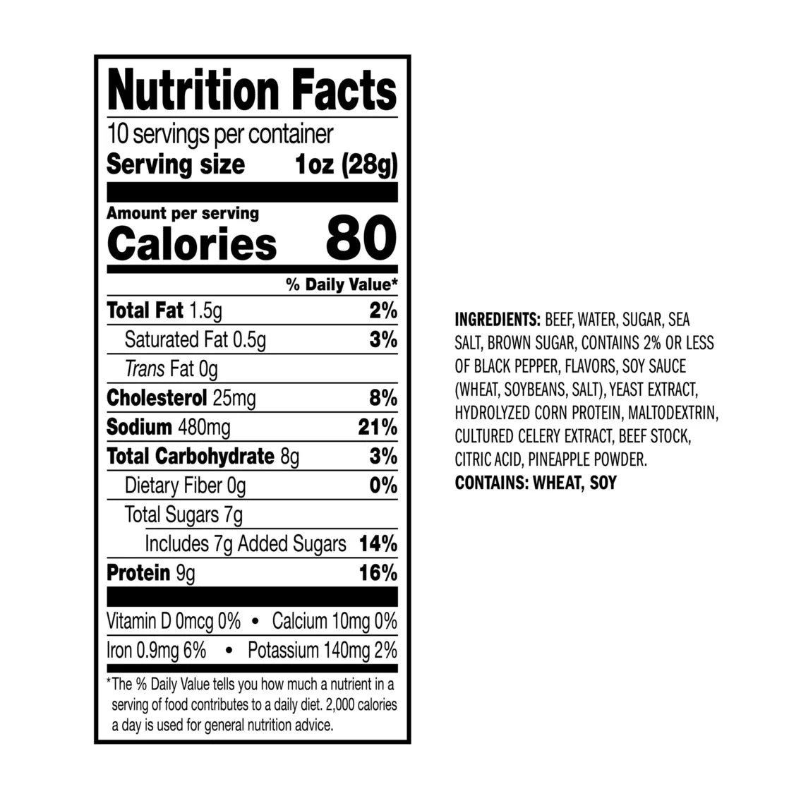 10 Ounce Jack Link's Beef Peppered Jerky 1/1 Count