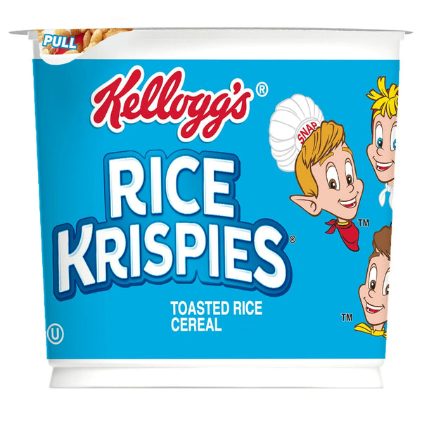 Kellogg's Rice Krispies Breakfast Cereal Cups, Kids Snacks, Family Breakfast, Original, 1.3oz Cup (1 Cup)