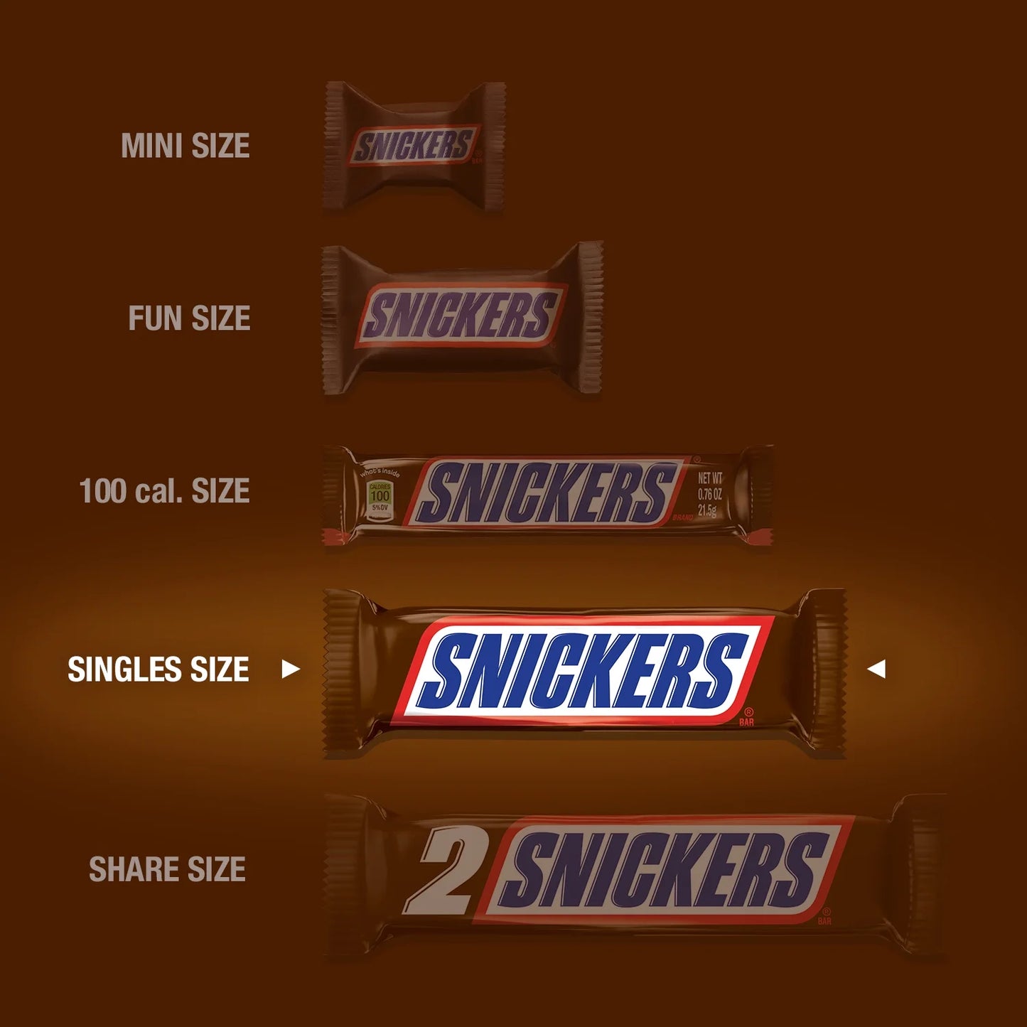 Barra de caramelo Snickers de 50 g