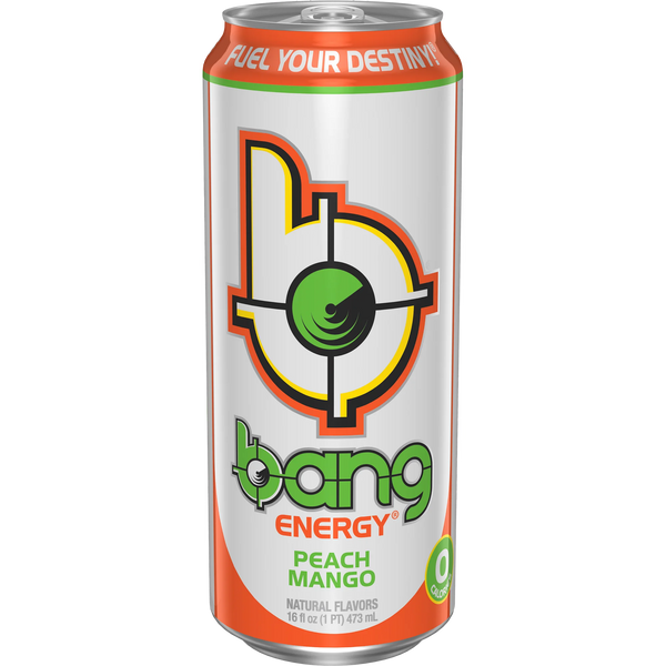 Bang Energy Peach Mango, Energy Drink, 1 Count, 16 fl oz