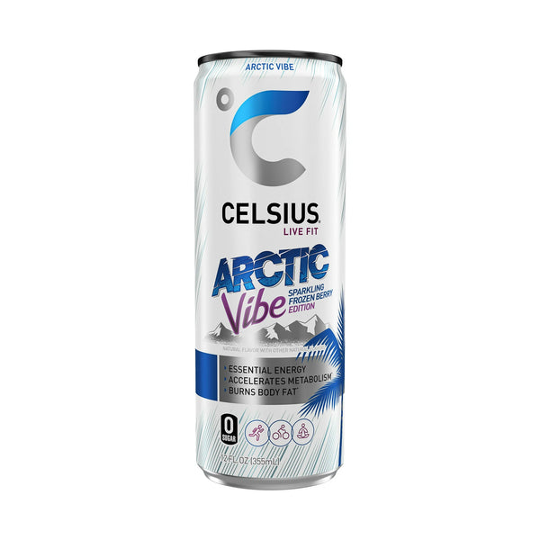 CELSIUS Sparkling Arctic Vibe, Functional Energy Drink 12 fl oz Single Can