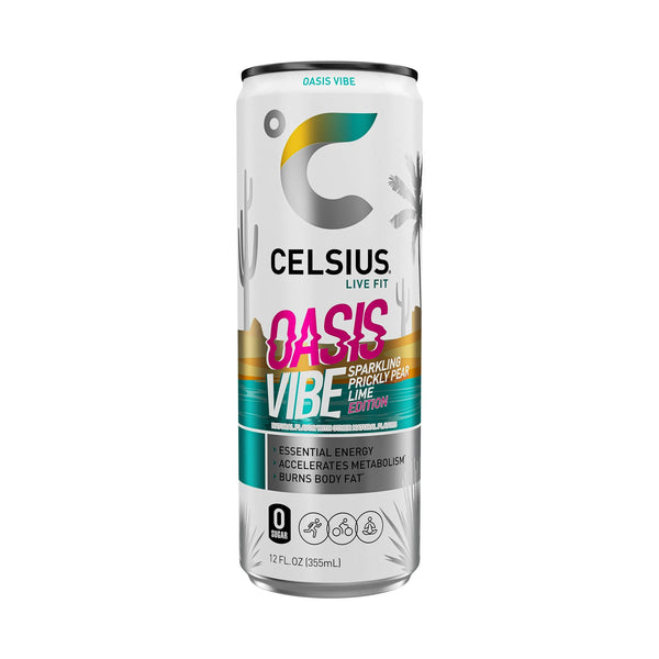 CELSIUS Sparkling Oasis Vibe, Functional Energy 12 fl oz Single Can