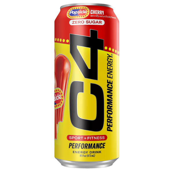 Cellucor C4 Performance Energy Drink, Cherry Popsicle, 16 oz, 1 Can