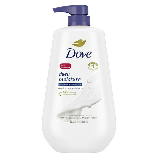 Gel de baño nutritivo de larga duración Dove Deep Moisture, 947 ml (30.6 oz líquidas)