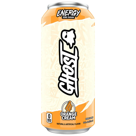 GHOST® ENERGY Zero Sugars Energy Drink, Orange Cream, 200mg Natural Caffeine, 16 fl oz Can