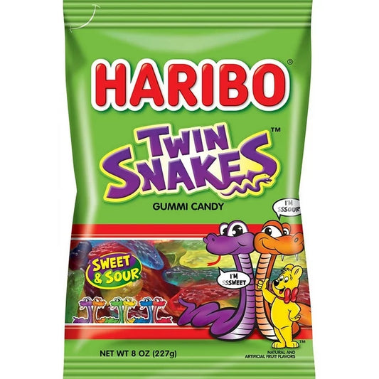 Serpientes gemelas Haribo de 8 oz