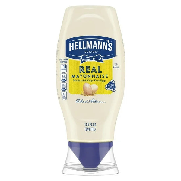Mayonesa real Hellmann's hecha con huevos de gallinas camperas, 11.5 oz