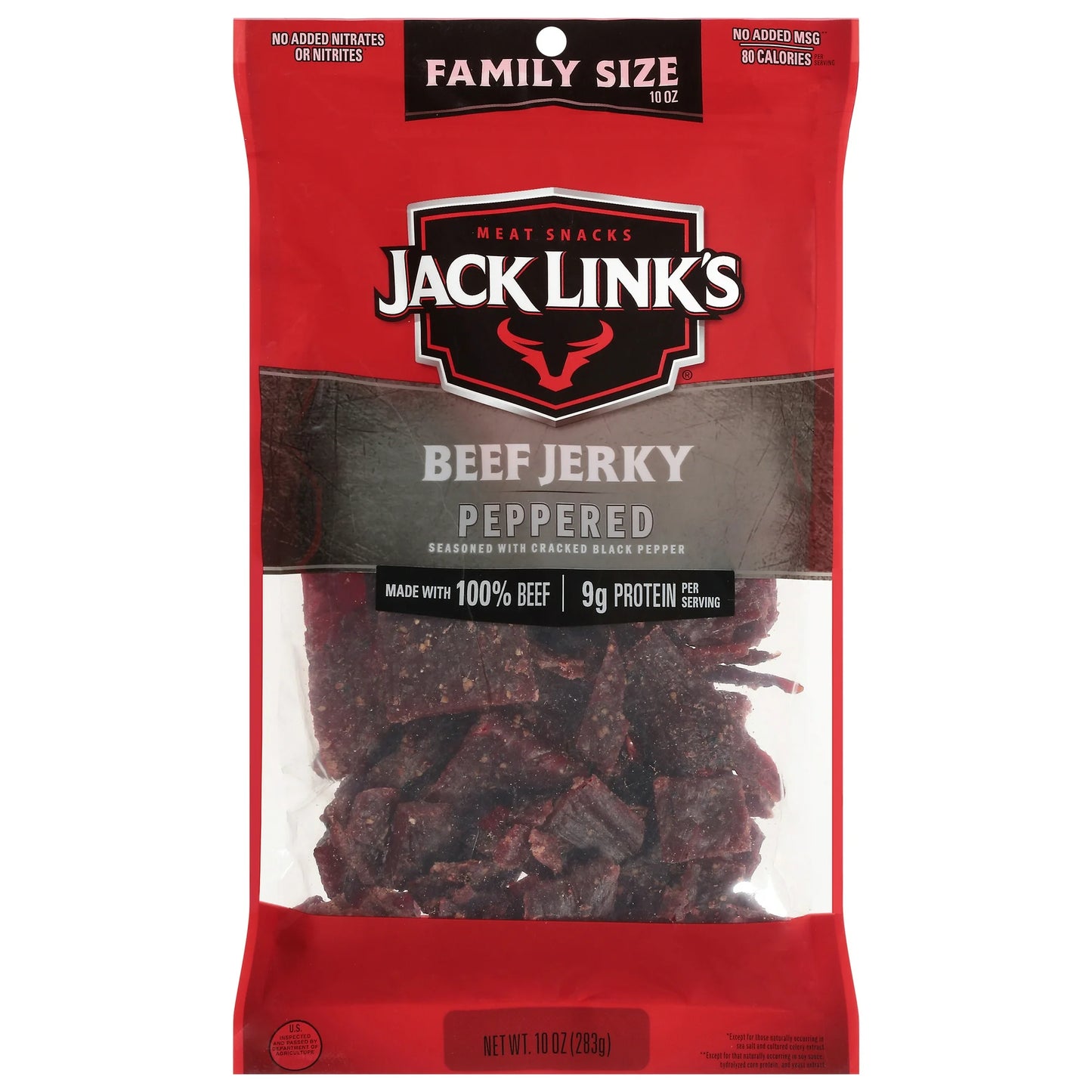 10 Ounce Jack Link's Beef Peppered Jerky 1/1 Count