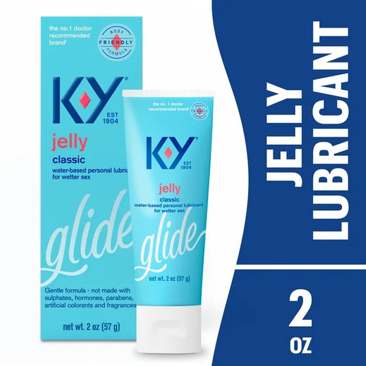 KY Jelly Lube, lubricante personal, fórmula a base de agua, para hombres, mujeres y parejas, 2 onzas líquidas