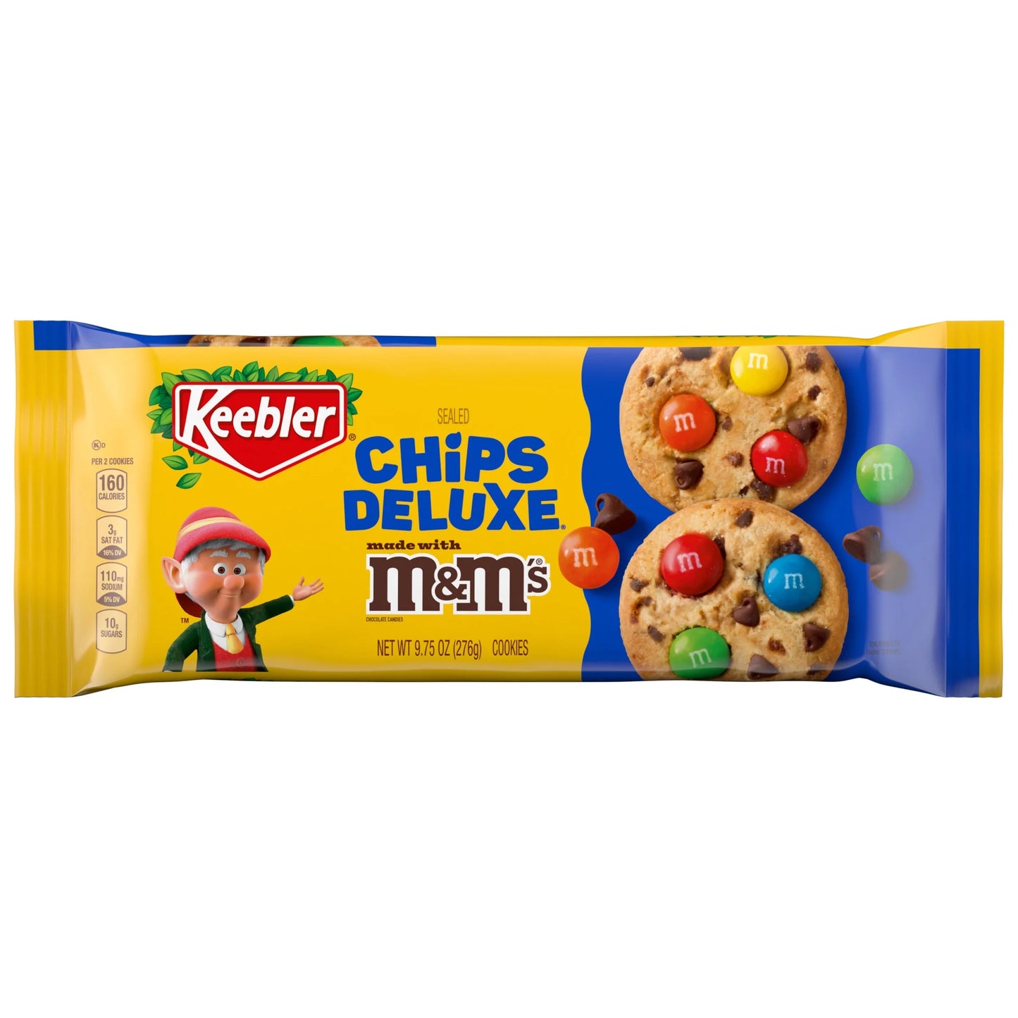 Keebler Chips Deluxe Cookies Made with M&M’s, Chocolate Chip Cookies Made with M&M’s, 9.75 oz