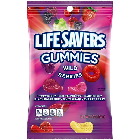 Gomitas de frutos silvestres Lifesaver de 7 oz