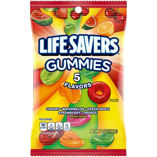 Gomitas Lifesavers de 5 sabores, 7 oz
