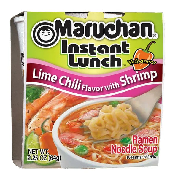Maruchan Instant Lunch sabor lima y chile con camarones, 2.25 oz