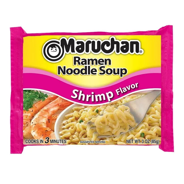 Fideos ramen Maruchan con camarones, sopa con sabor, 3 oz