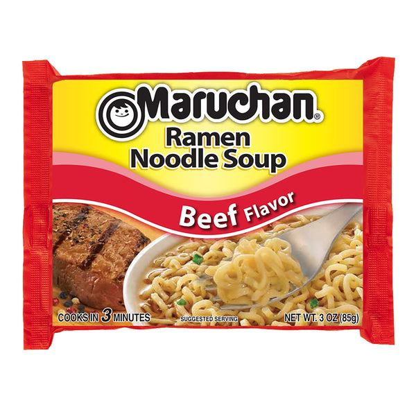 Sopa de fideos ramen Maruchan con sabor a carne, 3 oz