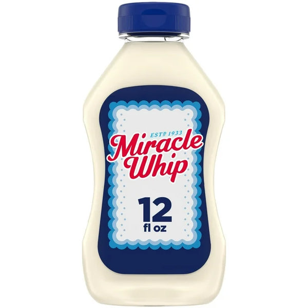 Aderezo Miracle Whip tipo mayonesa, botella exprimible de 12 oz