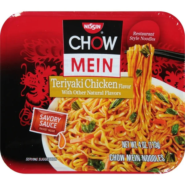 Fideos Chow Mein Nissin con sabor a pollo teriyaki, 4 oz