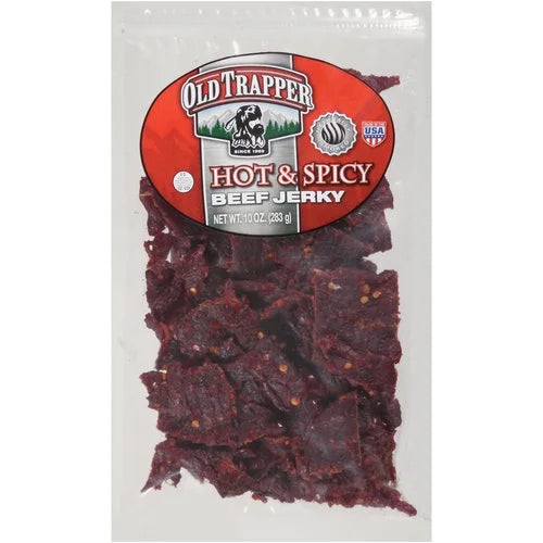 Old Trapper Hot Beef Jerky 10oz Resealable Bag