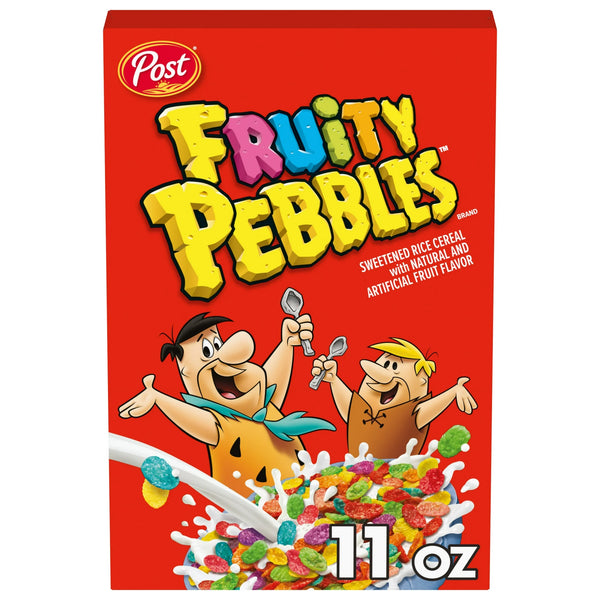 Post Fruity PEBBLES Cereal, Gluten-Free, 10 Vitamins/Minerals, Sweetened Rice Cereal, 11 oz