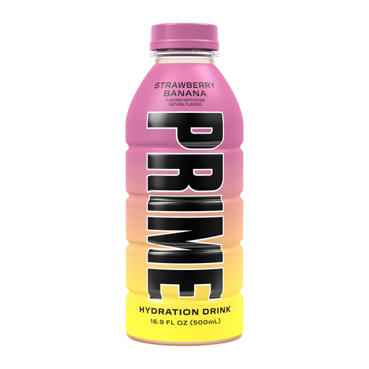 Prime Hydration Sports Drink, Strawberry Banana, 16.9 fl oz, Bottle