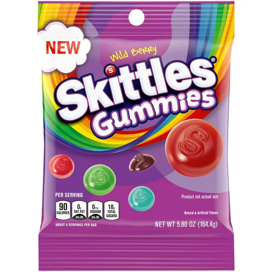 Gomitas Skittles de frutos rojos silvestres, 5.8 oz