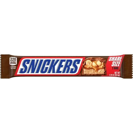 Snickers tamaño para compartir 3.29 oz