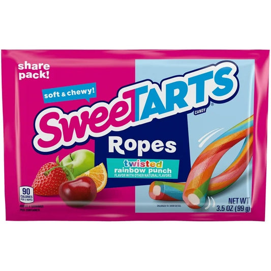 Cuerdas de perforación retorcidas arcoíris SweeTARTS de 3.5 oz