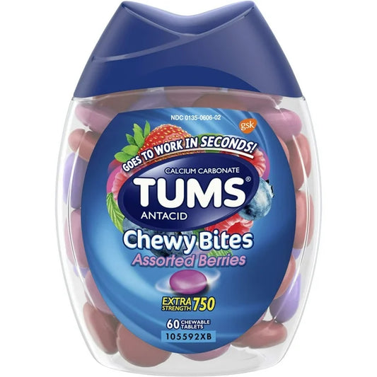 Tums Chewy Bites Surtido de Bayas 60 unidades