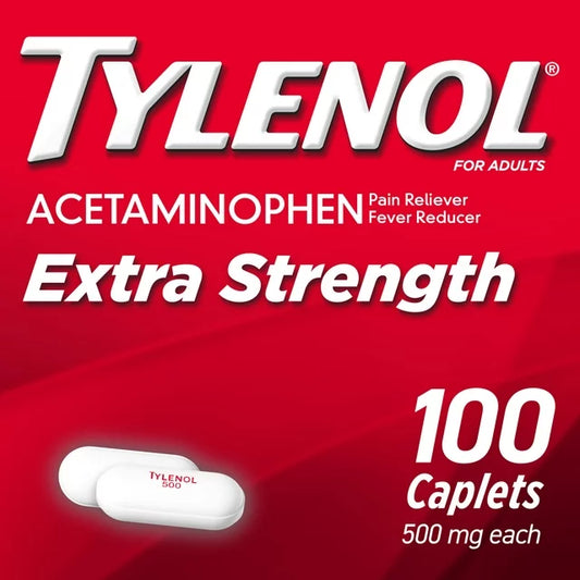 Cápsulas Tylenol Extra Strength con 500 mg de acetaminofén, 100 unidades