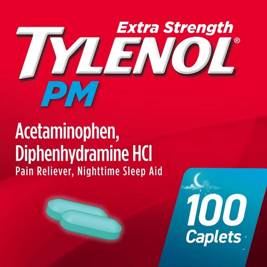 Tylenol PM Extra Strength Analgésico y Ayuda para Dormir, Cápsulas, 100 unidades