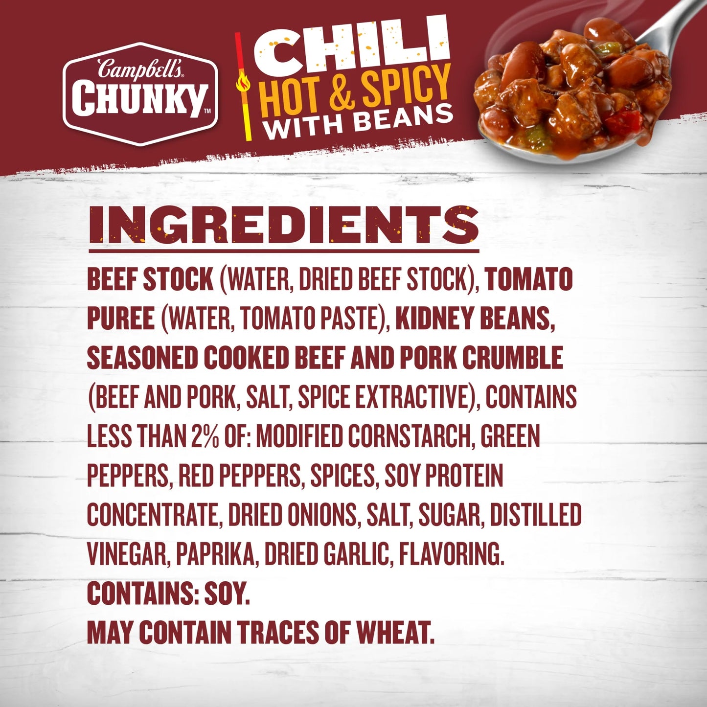 Campbell’s Chunky Hot and Spicy Chili with Beans, 15.25 oz Microwavable Bowl