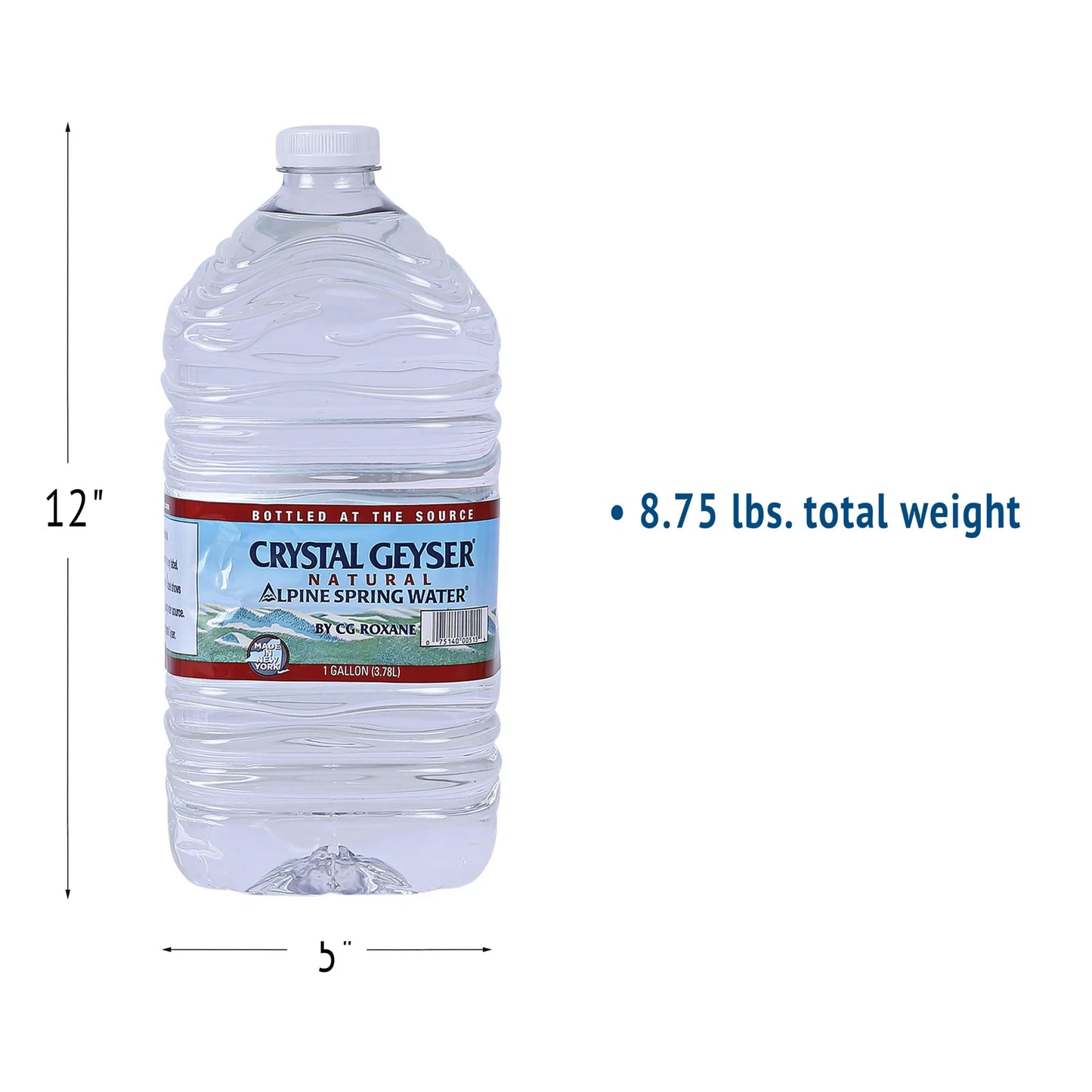 Crystal Geyser Alpine Spring Water, 1 Gallon Plastic Jug