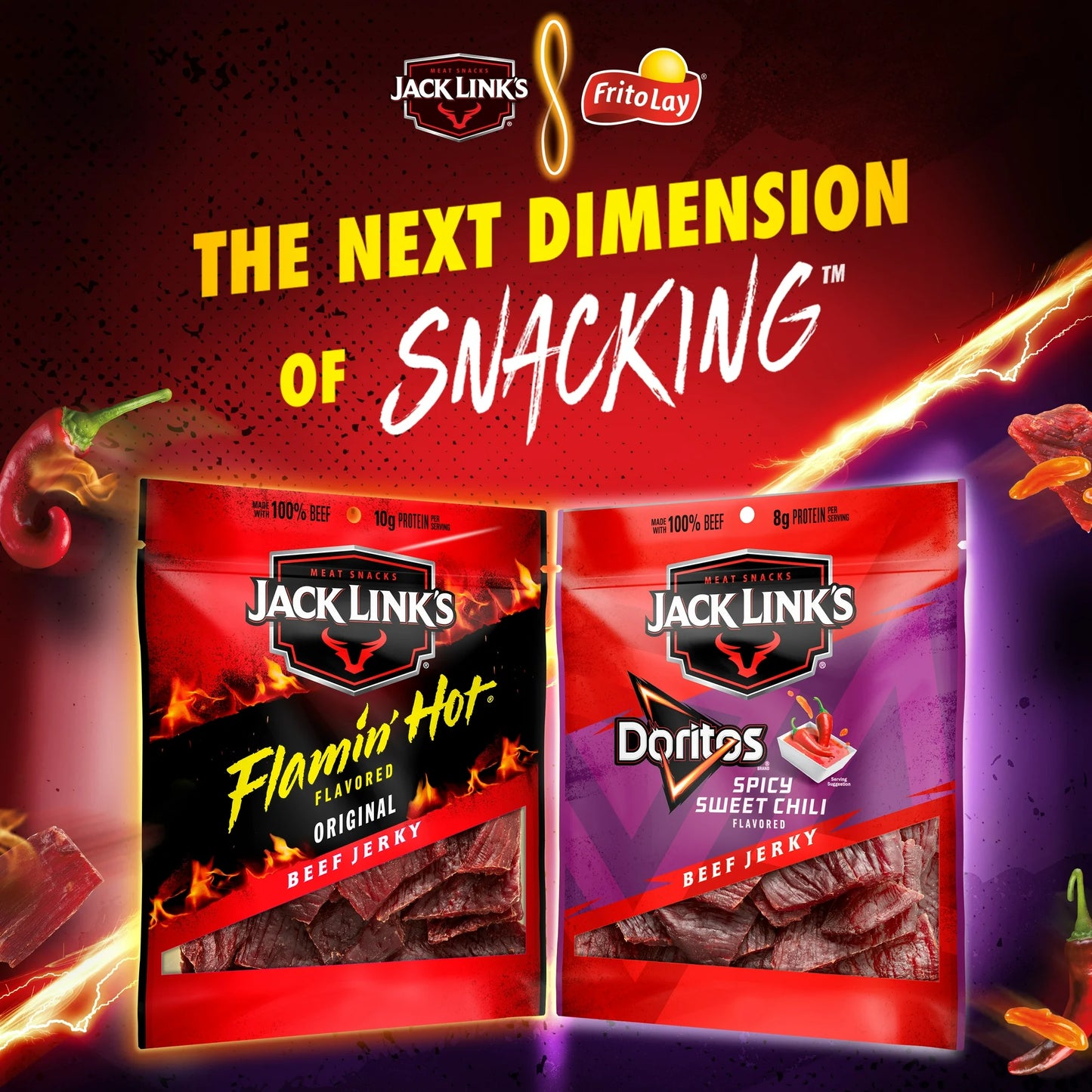 Jack Link’s® Doritos® Spicy Sweet Chili Flavored Beef Jerky, 2.65 oz